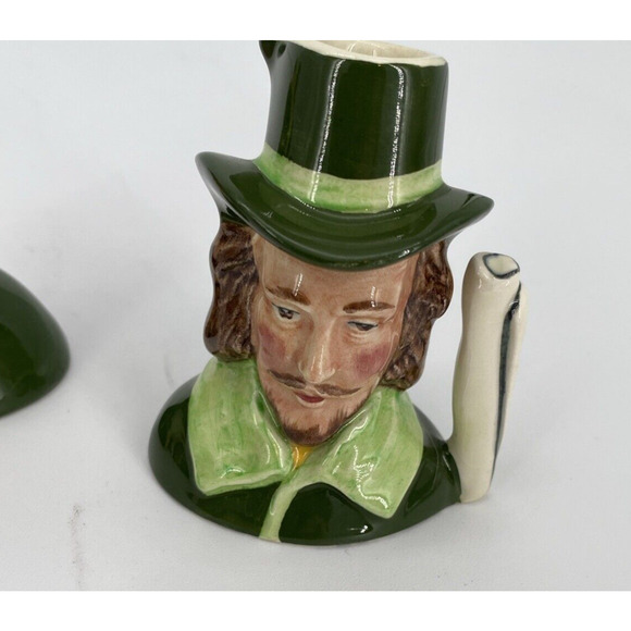 Sylvac Staffordshire Set Of 8 Ceramic Toby Pitchers 2"-3" Hand Painted England - Picture 8 of 16